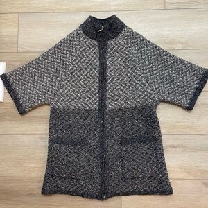 Aran Crafts Women’s Ireland 100% wool zip sweater cardigan size small